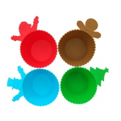 Christmas Silicone Cupcake Molds
