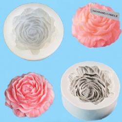 Large Peony Candle Silicone Mould